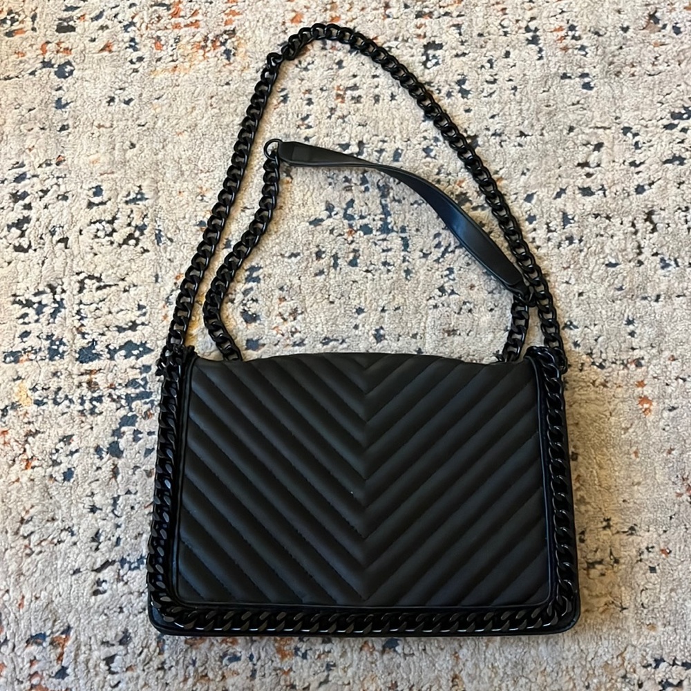 Black Chevron Aldo Bag
